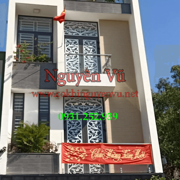 khung bảo vệ sắt hoa văn