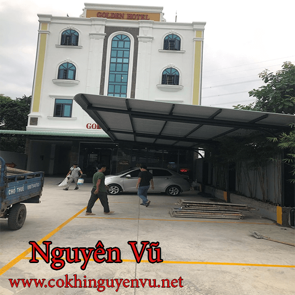 Mái che nhà xe khách sạn