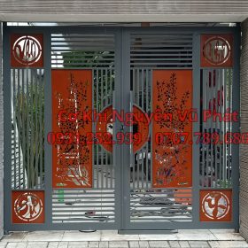 Lắp đặt cửa cổng sắt cnc tại thành phố Thuận An
