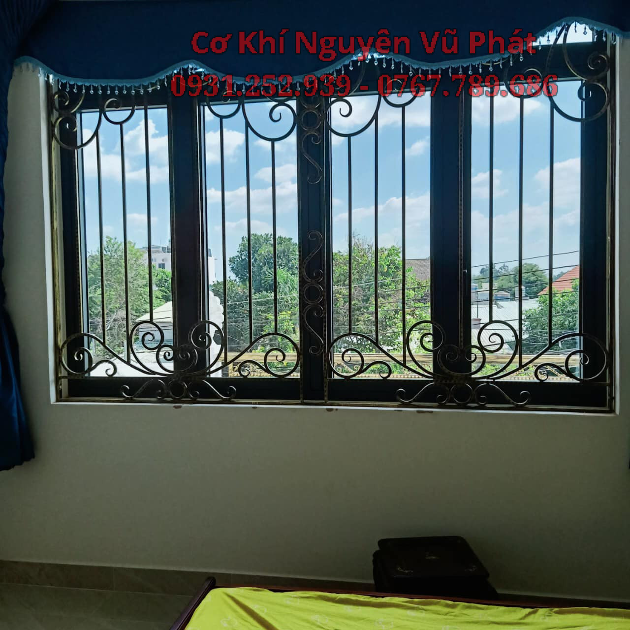 Thi công khung sắt bảo vệ cửa sổ tại Bàu Bàng
